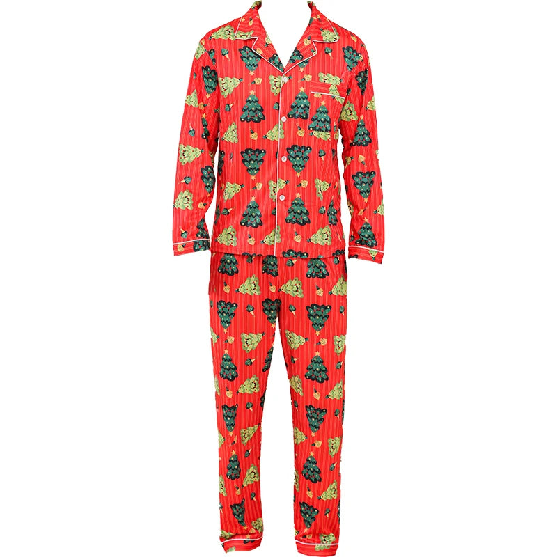 Two piece sets men's pajamas autumn and winter long sleeved pants casual cartoon style sleepwear set