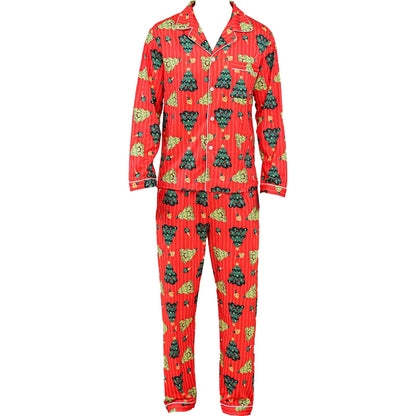 Two piece sets men's pajamas autumn and winter long sleeved pants casual cartoon style sleepwear set