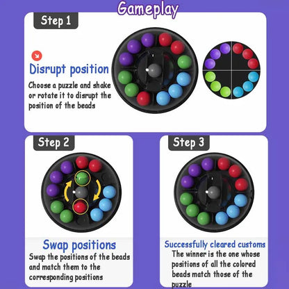 Children Rotating Magic Bead Puzzle Ball Clearance Toy Fun Logical Thinking Challenges Intellectual Game Education Strategy Toy
