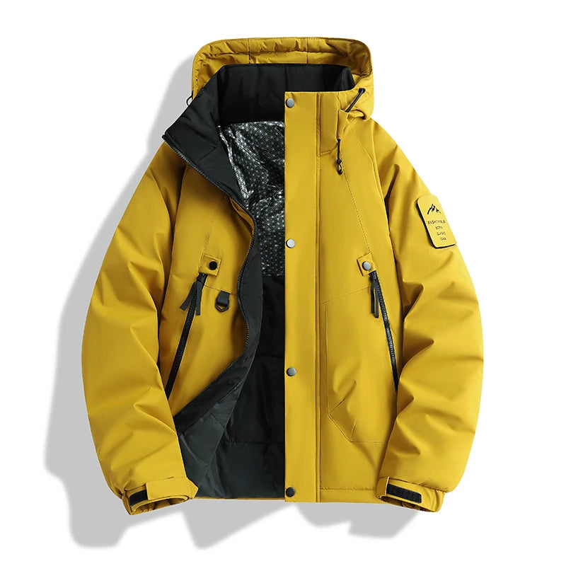 Winter Windproof Warm Puffer Jacket Men's Waterproof Outdoor Couple Thick Coat Casual Graphene Hooded Multi-Pocket Parkas