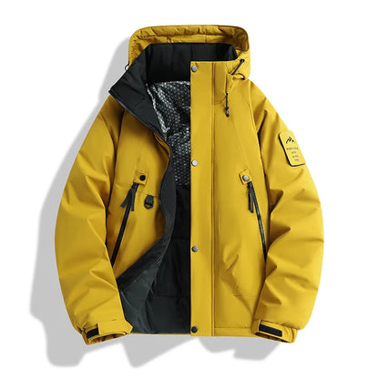 Winter Windproof Warm Puffer Jacket Men's Waterproof Outdoor Couple Thick Coat Casual Graphene Hooded Multi-Pocket Parkas