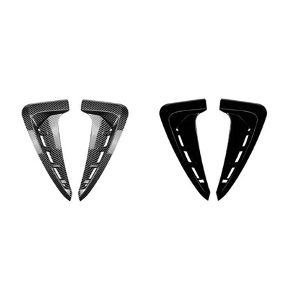Pair For BMW X5 F15 M Sport 2014-2018 ABS Glossy Black/Carbon Look Car Shark Gill Side Wing Fender Vent Sticker Car Accessories