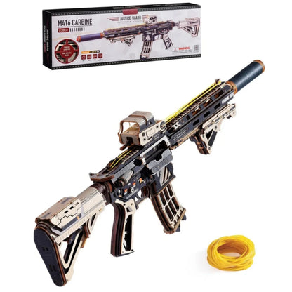 ROKR Wooden Mechanical Model Kit with Rubber-Band Motion LQB02 410-Piece Build Approx 7-Hour Project Adjustable Rear Support