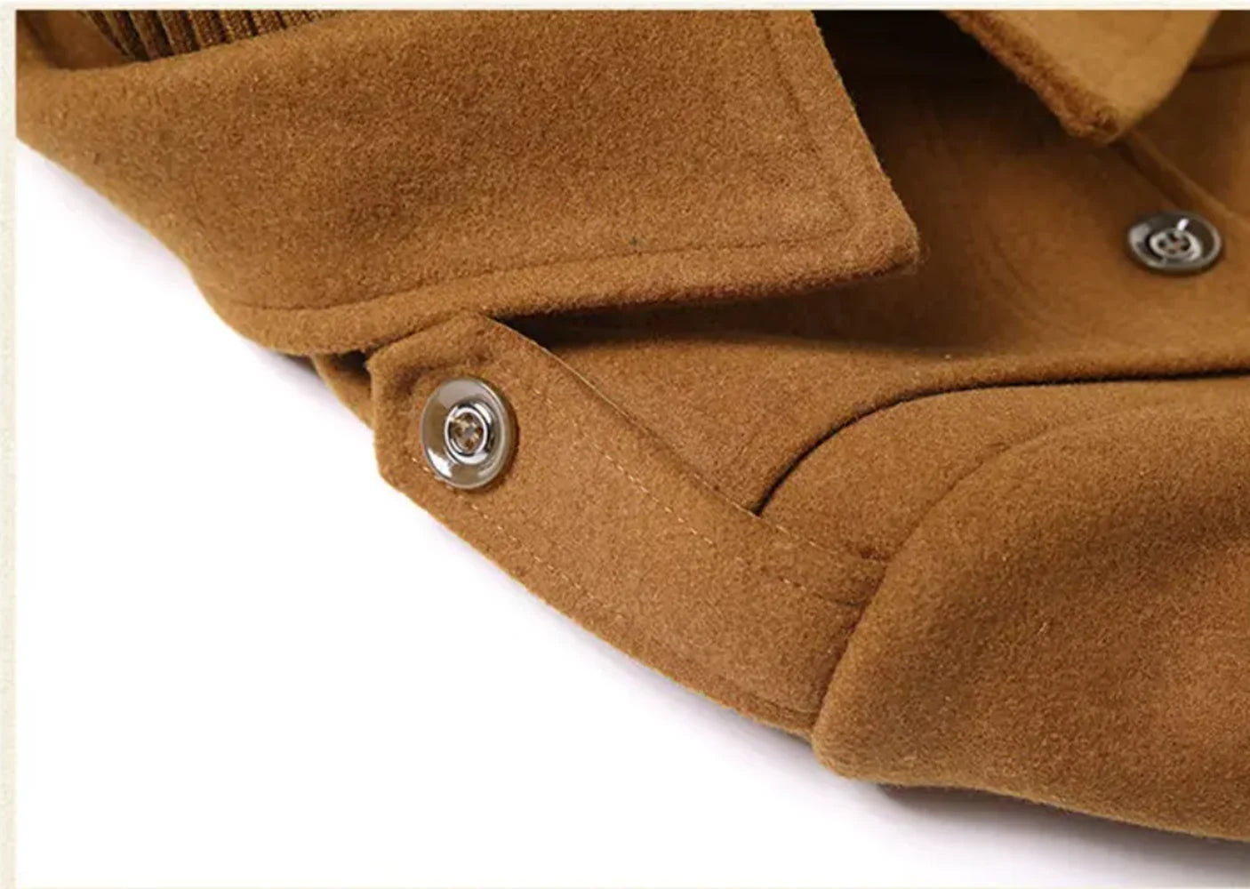 2026 Eur High-quality Double-neck Middle-aged Men's Wool Coat, European-sized Fashionable, Cool and Casual Wool Men's Coat