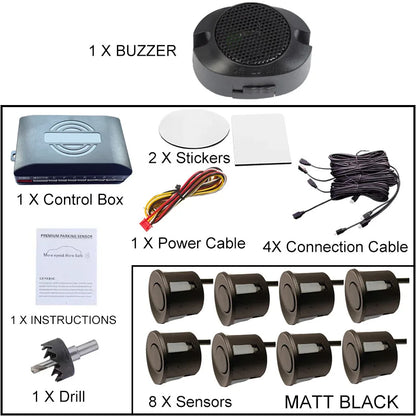 Car Parking Sensor Backup Radar Reversing Assistance Aid Kit with Audio Buzzer Alarm Parking Radar System Car Parking Sensors