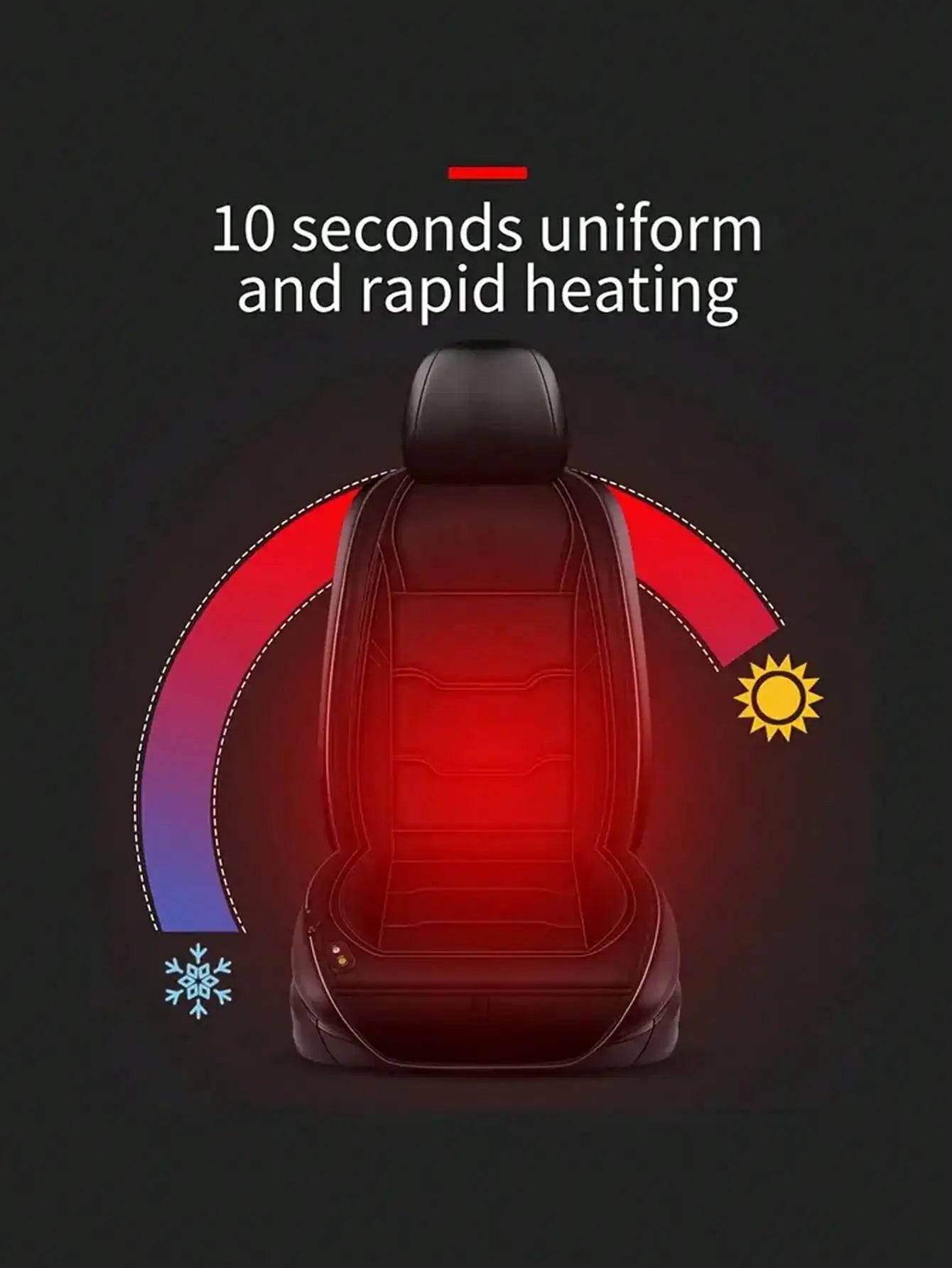 Universal Car Heated Seat Cushion 12V 24V Winter Warm Carriage Heating Blanket - Vehicle Seat Warmer Pad for All Seasons
