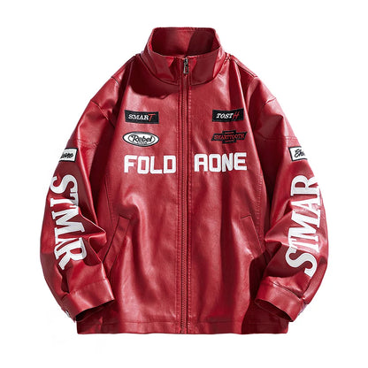 New Men's PU Leather Motorcycle Jacket Korean Version Slim Leather Jackets Men Autumn Winter Fashion Windproof Waterproof Coats