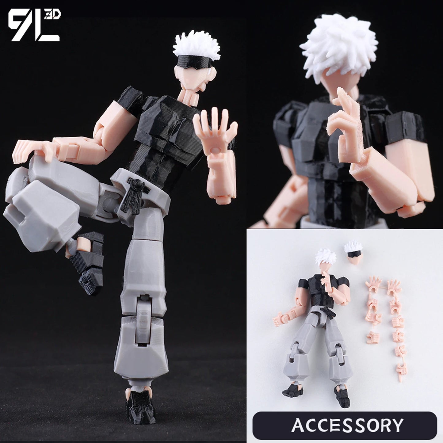 9L3D Printed Lucky Dummy 13 Spider-Man 3D Printed Action Figure, Multi-Jointed Poseable Anime Model, Collectible Gift for Fans