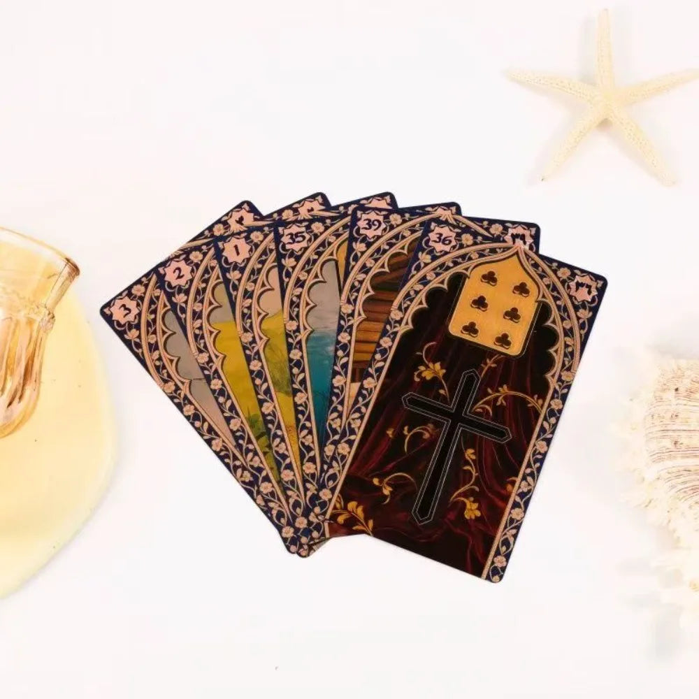12*7cm for Divination & Fortune Telling - Luxury Durable Deck Rana George Lenormand Oracle Cards 40 Pcs Waterproof PET Cards