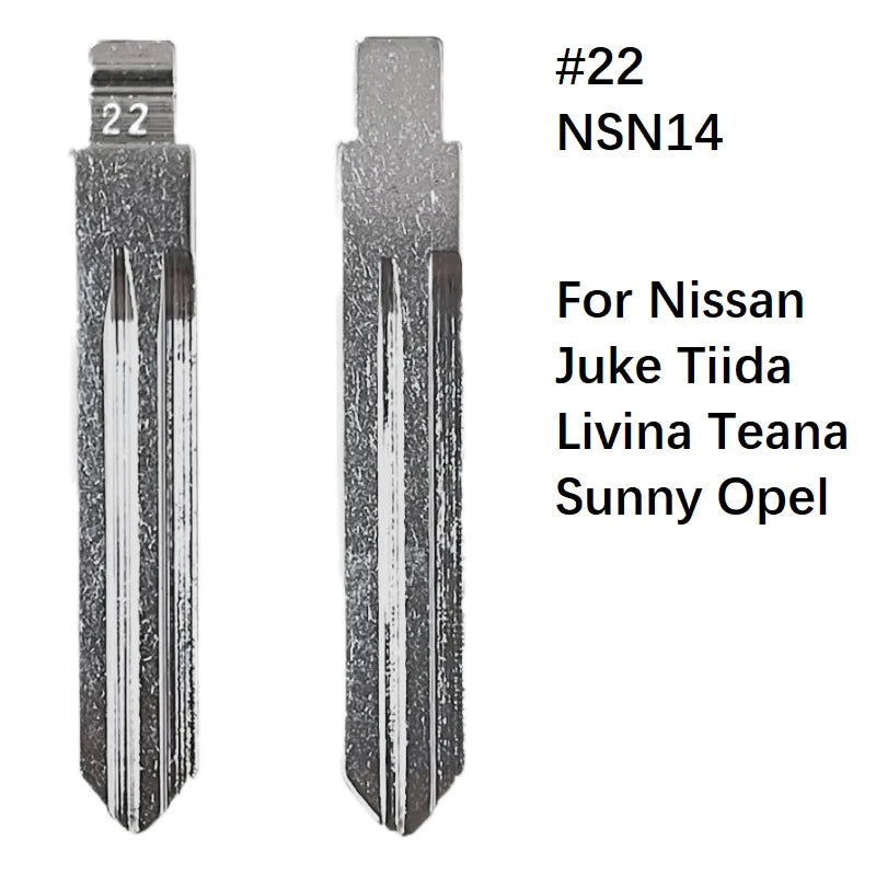 21-30# Universal Uncut Remote Flip Car Key Blank Blade For KeyDiy KD Xhorse VVDI JMD For Nissan Opel Suzuki Honda Chevrolet Kia