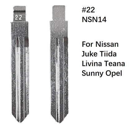 21-30# Universal Uncut Remote Flip Car Key Blank Blade For KeyDiy KD Xhorse VVDI JMD For Nissan Opel Suzuki Honda Chevrolet Kia