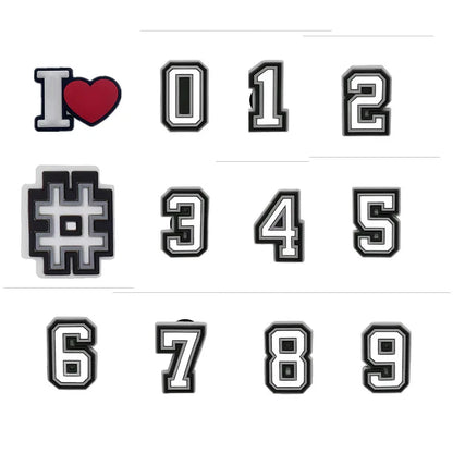 1-39PCS Letter Angle Number Good Quality Shoes Charms DIY PVC Shoe Bag Accessories For Wristband Pendant Decoration Party Gifts