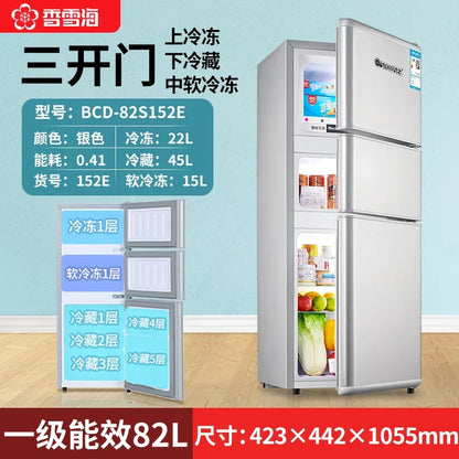 refrigerator small household double door single dormitory mini first-class energy efficiency and power saving