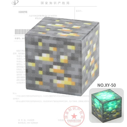 2CM Light-up Magnetic Square Building Blocks Replacement Parts DIY Educational Assembly Street Scene Lamp Bricks Kid Toy