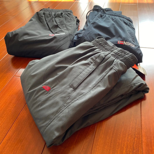 Thickened Fleece Lined Outdoor Windproof Sports Trousers Zipper Straight Leg Casual Pants for Men Autumn Winter Warm Trousers