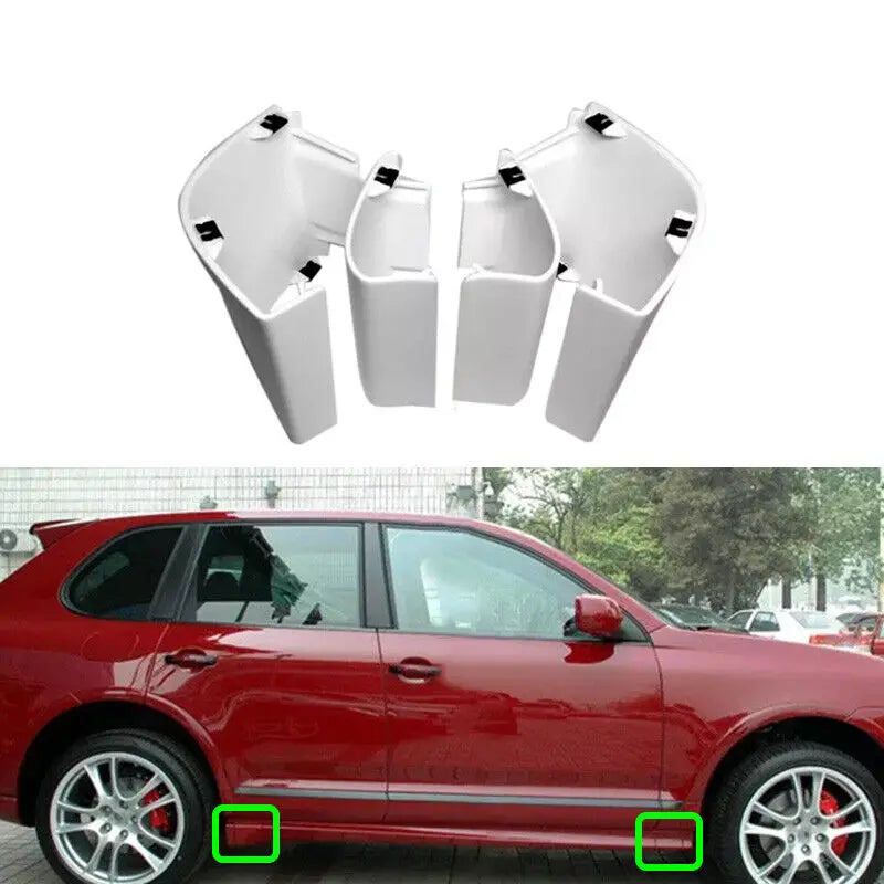 For Porsche Cayenne GTS 957 2008-2010 Side Skirt Front+Rear LH+RH Envelope  95555982700 95555982800 95555983700 95555983800