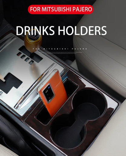 V97 V93 V87 For Mitsubishi Pajero Central Control Cup Holder Shogun Drinks Holders Deepened Montero Interior Accessories