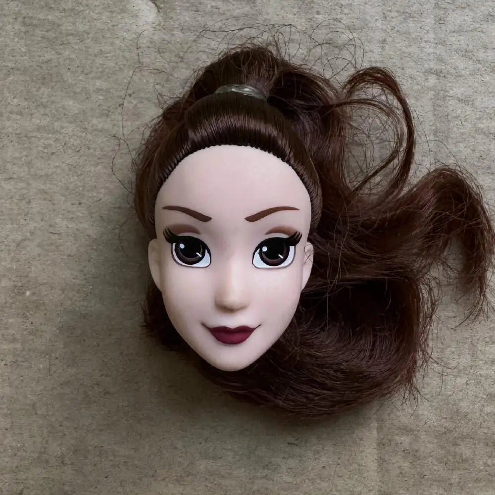 1/6 Vintage Doll Heads Mermaid Racer Super Model Princess For 30cm Solid Male Female Children Playing Birthday Gifts