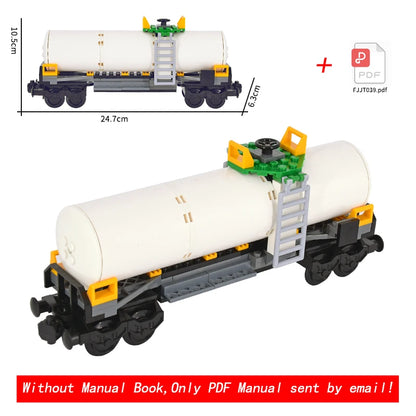 26cm Retro Double-Deck Passenger Train Car Building Blocks Model Green Gray Classic Train Display Toy for Hobbyists