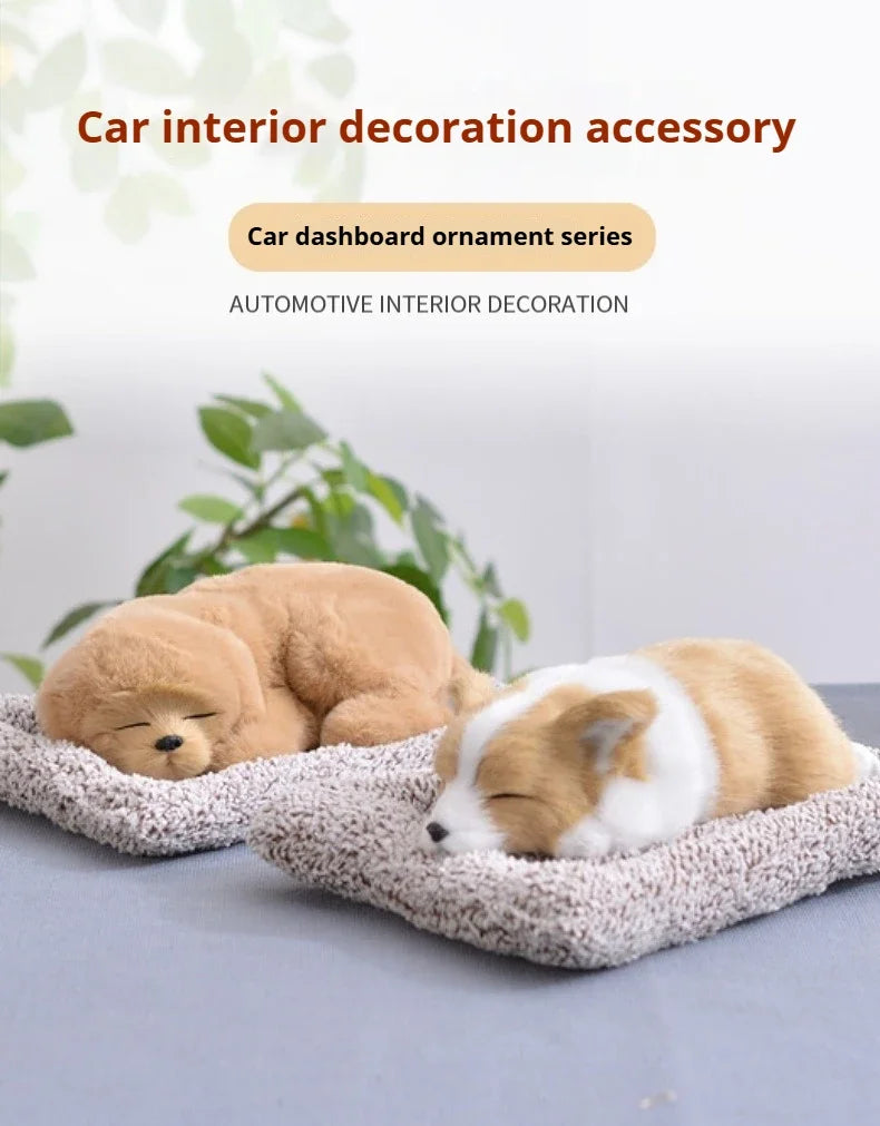 Car Activated Carbon Car Interior Decoration Simulation Dog Center Console Car Supplies Bamboo Charcoal Dog Doll Ornaments