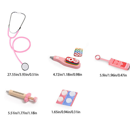 Children's wooden house simulation medicine box doctor set nurse boy girl baby role-playing toy