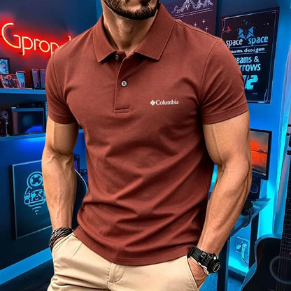 100% pure cotton 2026high-end brand men's short sleeve polo shirt summer fashion luxury logo embroidered golf top casual T-shirt