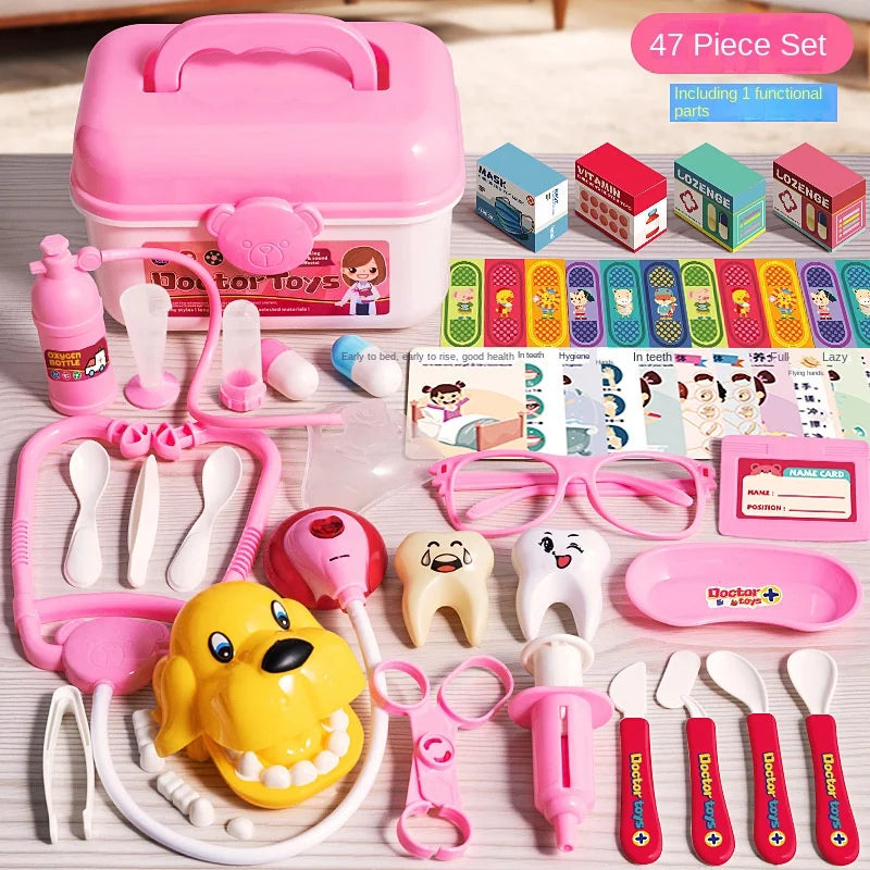 Simulation Doctor Set For Kids Pretend Play Girls Role-playing Games Accessorie Medical Kit Nurse Tools Toys For Children Gift
