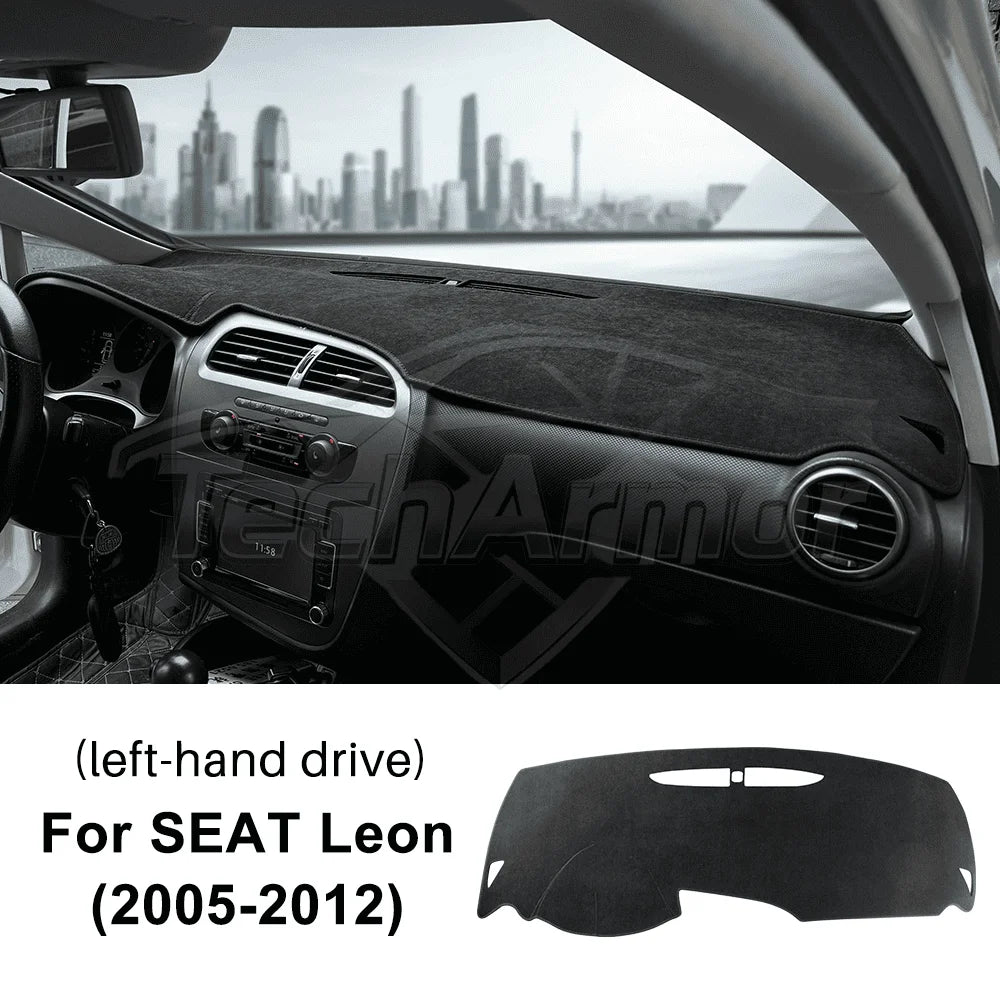 Flannel Car Dashboard Cover Pad For Seat Leon 2005-2012 Sunshade Protector Anti-UV Dash Mats Non-slip Auto Interior Accessories
