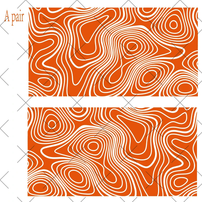 Topography Map A Pair Car Sticker for Triangular Window Decoration Universal All Vehicles Accessories PVC Waterproof Vinyl Decal