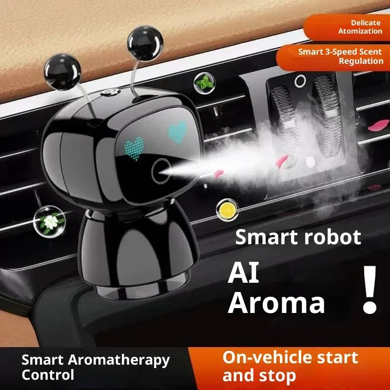 Smart Car Aromatherapy Robot Perfume Vehicle Air Purification Humidifier Fully Automatic Fragrance Sprayer
