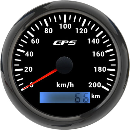 Universal 85MM GPS Speedometer Gauge 7 Color LED Backlight For Motorcycle Marine Boat Truck 60 Kmh 200 Kmh Speed Gauge Meter