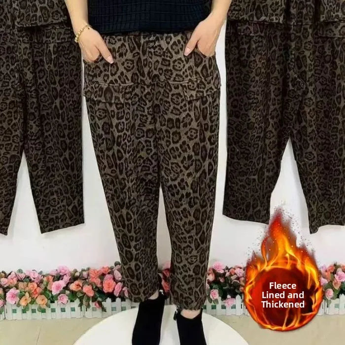 High Waist Wide Leg Pants Women's Thickened Loose Drapey Autumn Winter Large Size Banana Sweatpants Casual Straight Cut