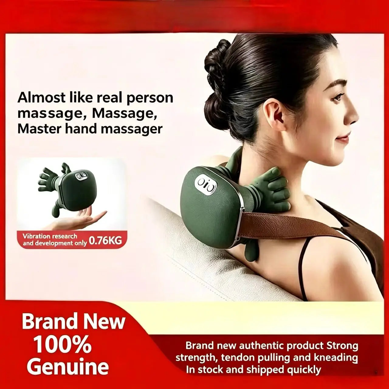 Waist Leg Massager,Vest Wrap, Bionic Kneading for Cervical Spine, Pain Relief for Driving Travel Home Use
