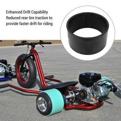 Go Kart Tire Sleeve Less Traction Go Kart Plastic Tire Sleeve 11x7.10-5 Easy Installation 12mm Thick for Drifting Scooter