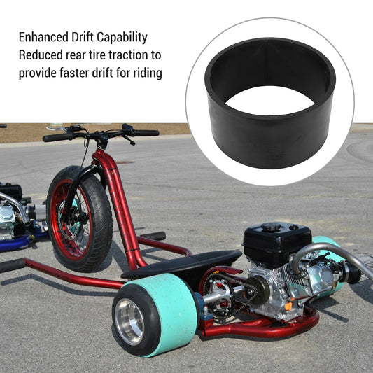 Go Kart Tire Sleeve Less Traction Go Kart Plastic Tire Sleeve 11x7.10-5 Easy Installation 12mm Thick for Drifting Scooter