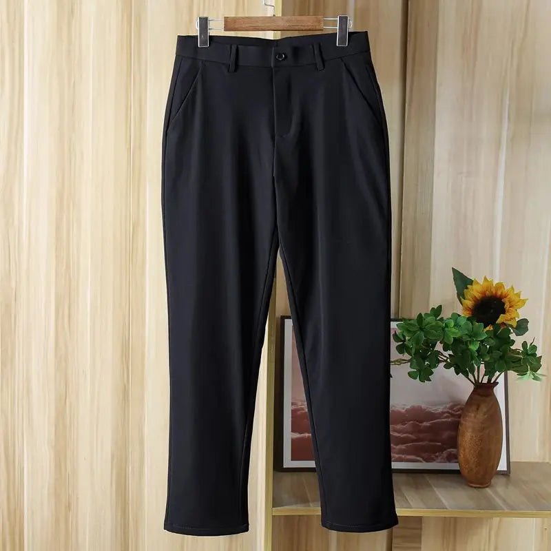 Graphene Self-Heating Goose down Thermal Padded Pants Winter Warm Storage Heat Straight Leg Long Trousers Fashion Urban Casual