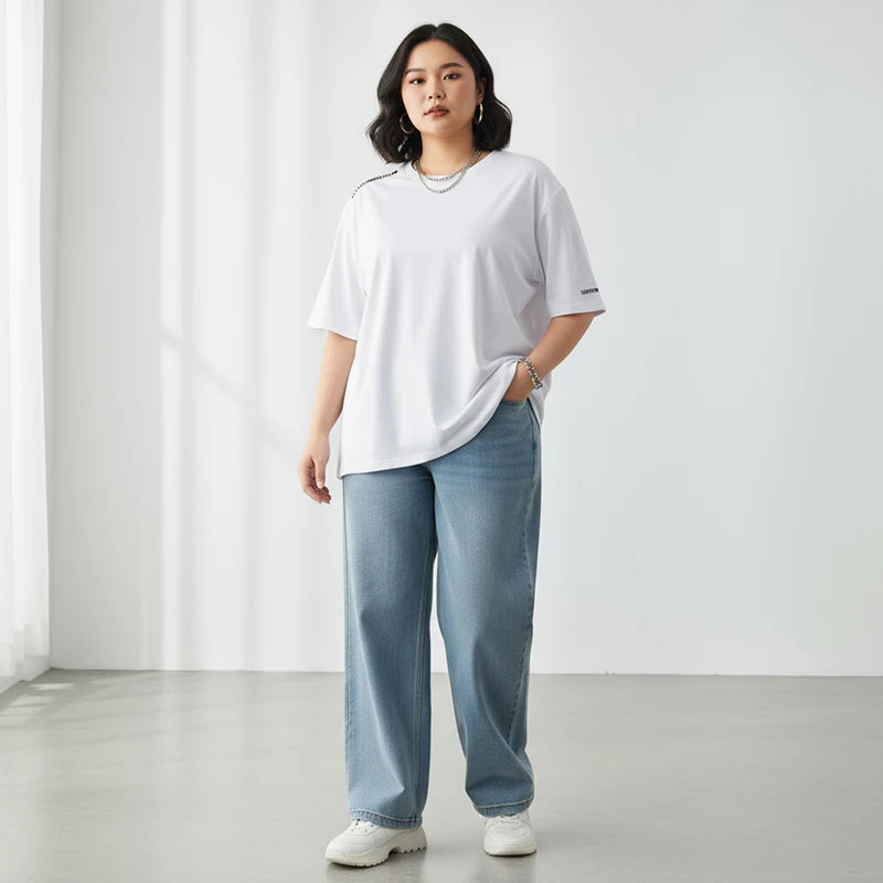 Women Plus Size T-Shirts  5XL 6XL 7XL Quick Dry Short Sleeve Tees Gym Jerseys Fitness Trainer Running Top Sportswear
