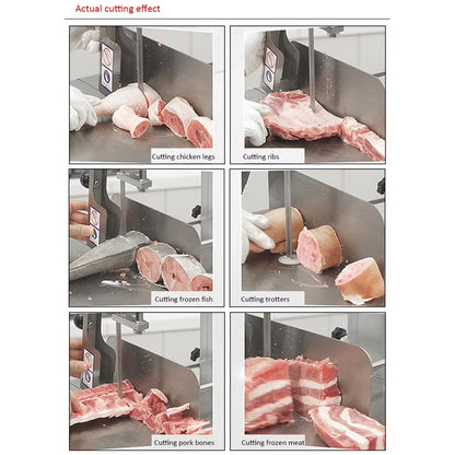 Stainless Steel Saw Bone Machine Commercial Electric Cutter Multi-function Frozen Meat Fish Ribs Slicers Cutting Machine