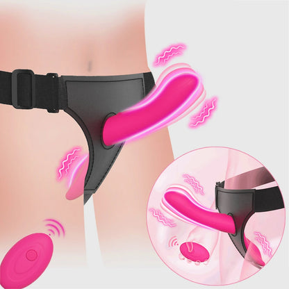 Strap-on Dildo Vibrator Vaginal Masturbatoion Clitoris Stimulator Wearable Double Head 10 Vibration Sex Toys for Couple Lesbian