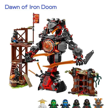 601pcs Fire Dragon Attack Building Blocks Model Toys for Birthday Gift