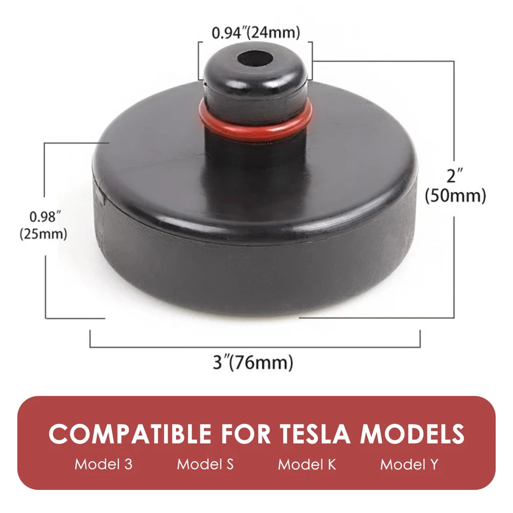 1/4Pcs Jack Rubber Pad Anti-slip Lifting Jack Soft Pad Hard-wearing Car Jack Rubber Support for Tesla Model Y for Tesla Model 3