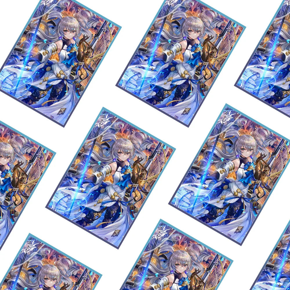 60PCS 67x92mm Holographic Card Sleeves Standard Size Anime Card Sleeves Board Game for MTG/PKM Protective Cards as Toys Gifts