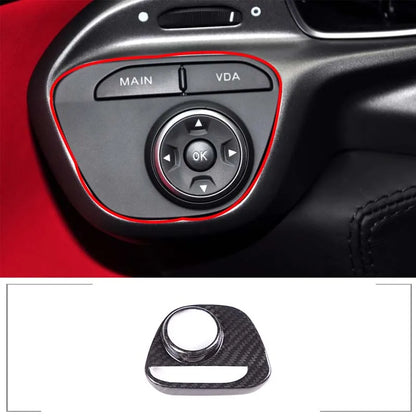 For Ferrari 458 2011-2016 black Real Carbon Fiber Car Gear Shift Window Control Panel Steering wheel Sticker Auto Accessories