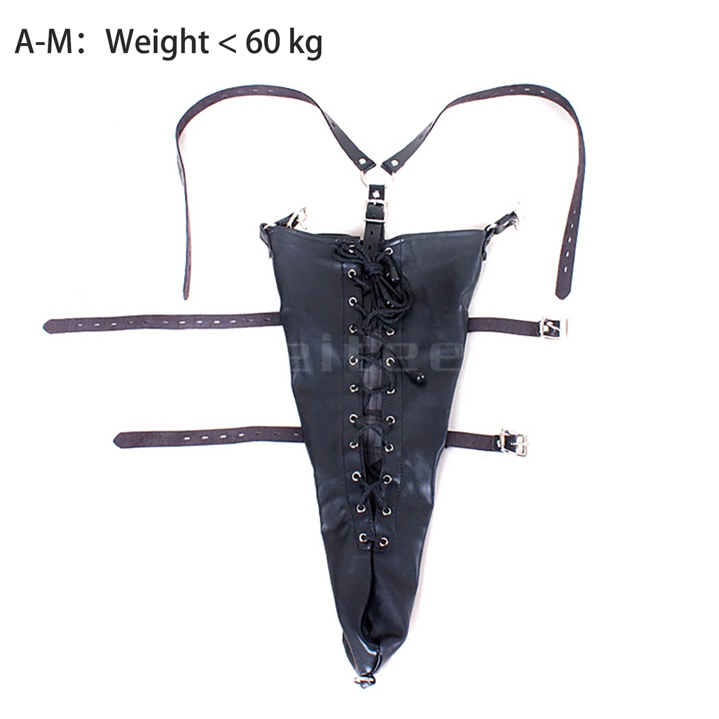 LILUPLAY Sexy Full Sleeve Leather Glove Zippered Armbinder One Arm Binder Bondage Restraint with over Shoulder Straps for Play