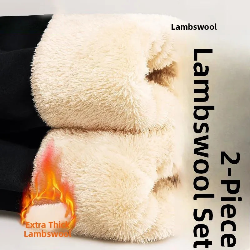 Thickened Lamb Velvet Cotton Pants Men's Winter Outdoor Wear Warmth Northeast Harbin Cold Proof Casual Trousers Youth Busines...
