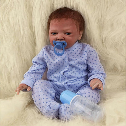 52cm Realistic Reborn Doll Soft Silicone Vinyl Handmade Newborn Baby Doll with Monkey Puppet