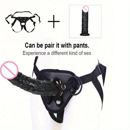 Wearable Strapon Penis for Women Black Dildo Pants Lesbian G Spot Stimulator Adult Standard Size Women Strap Sex Toys for Women