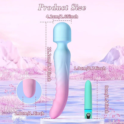 Heating AV Wand Vagina Vibrator for Women G-Spot Clit Stimulator Nipples Breast Massager Female Masturbator Sex Toy for Women