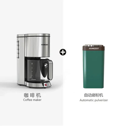 220V HOMEZEST German Coffee Maker Automatic Drip Coffee Machine Mini American Brewer for Home Tea WAQ