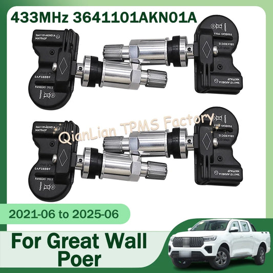 433MHz 3641101AKN01A TPMS Tire Pressure Monitor System For Great Wall GWM Poer Cannon Kingkong Tank 300 Wey 05 Mocha Hi4-T Car
